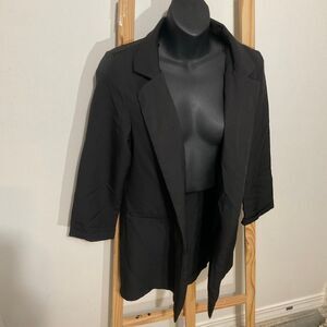 Windsor women’s open front black blazer size medium